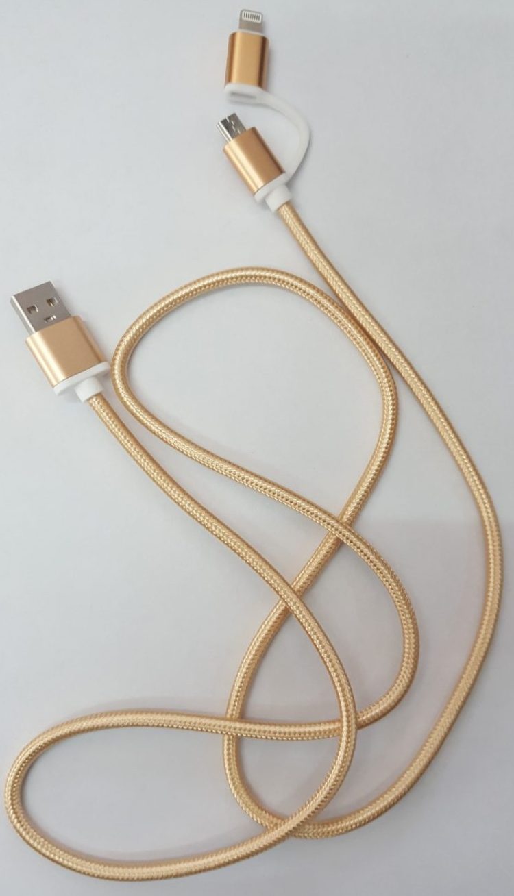 2-in-1 Nylon Type USB Charging Cable | iPower Products