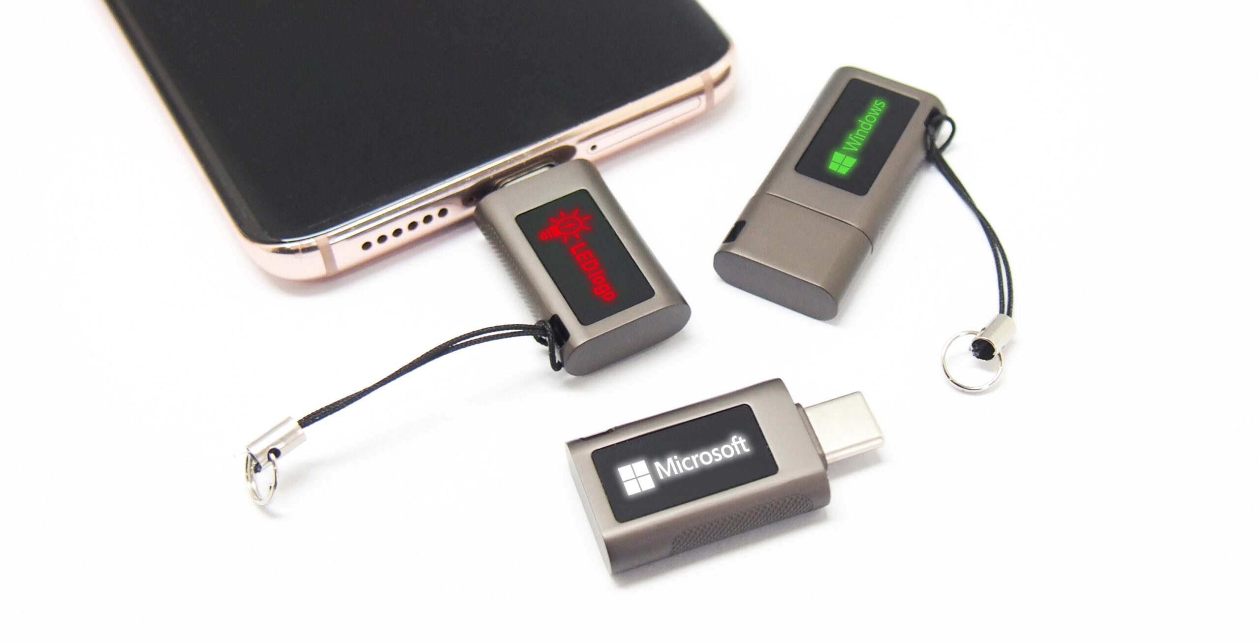 Type C OTG USB Flash Drive with LED Lightning Logo - Image 6