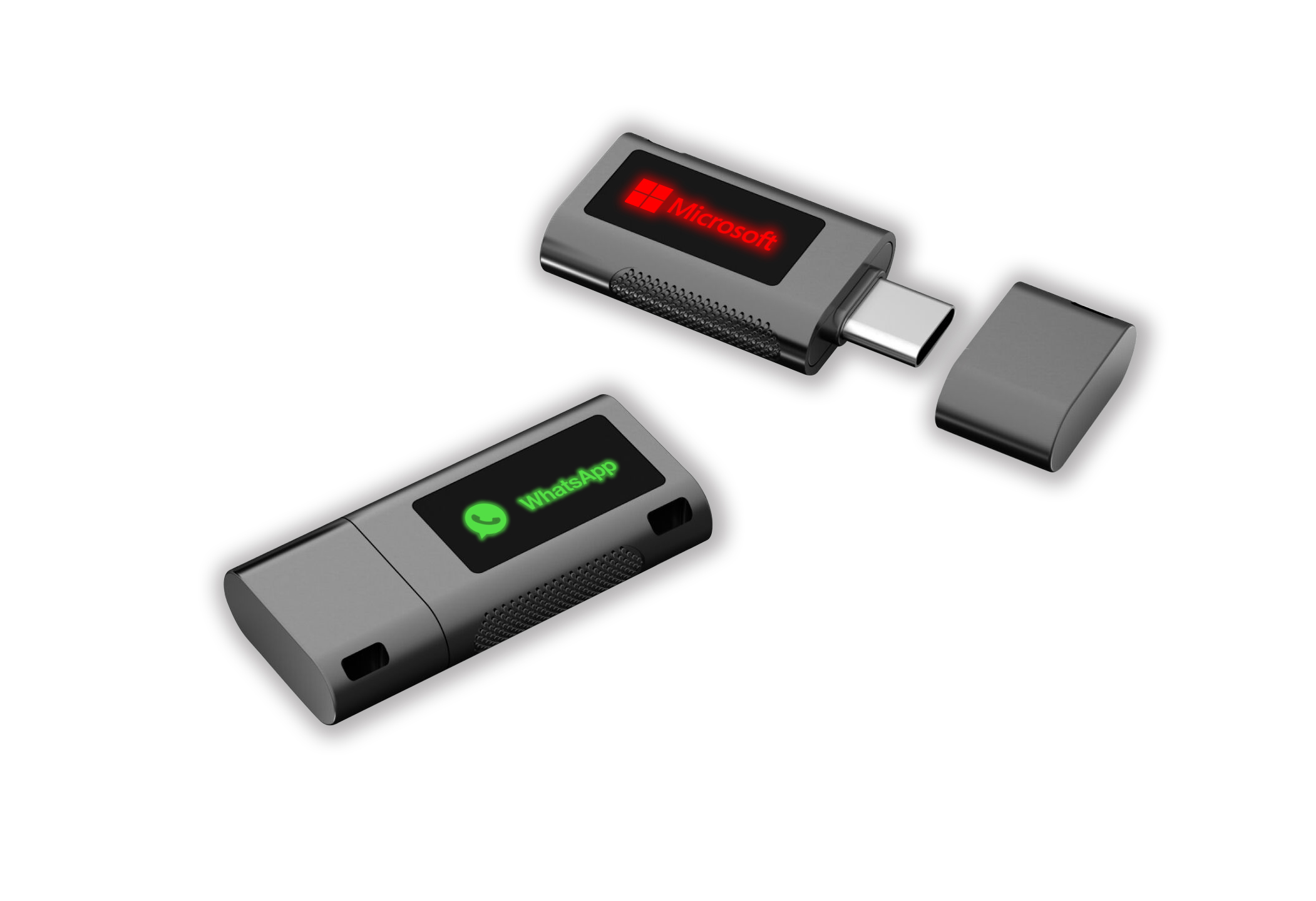 Type C OTG USB Flash Drive with LED Lightning Logo - Image 2